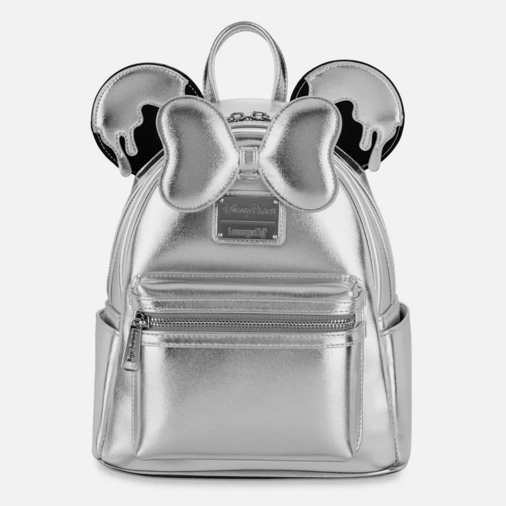 Loungefly | Minnie Mouse Disney 100 Platinum Silver Loungefly Mini Backpack
